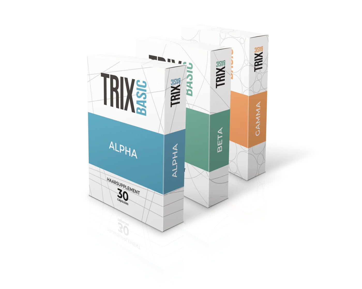 TRIX Basic Alpha, Beta en Gamma voor drie verschillende haarverliesprofielen