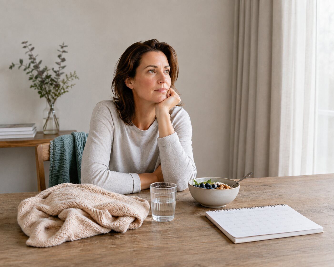 Mujer en recuperación tras una enfermedad, estrés o cambios hormonales